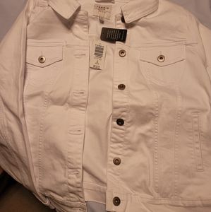 White jean jacket